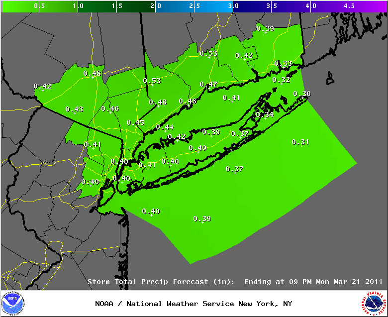 rain forecast nyc